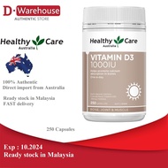 Healthy Care Vitamin D3 1000IU 250 Capsules