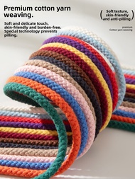 Pure Cotton Rope 8mm Eight Strand Hand Woven Cotton Thread Drawstring Pants Rope Cotton Bundle Mouth