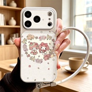Case For Samsung S25 S26 S24 S23 S22 Ultra F07 Gentle Cream‑Tone Flower Heart Collage Detachable Wri