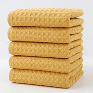 Pure Cotton Waffle Towel Set Gift Set All Cotton Towel Soft and Absorbent Thickened Pure Cotton Bath