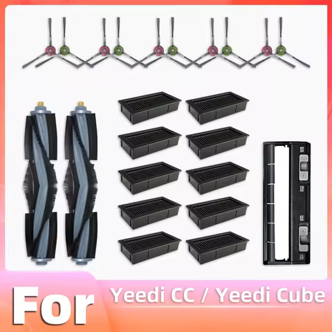 Compatible for Ecovacs Yeedi Cube / Yeedi CC Main Side Brush HEPA Filter Robot Vacuum Cleaner Replac