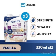 [Bundle of 3] Ensure® Max Protein French Vanilla (4 x 330ml)