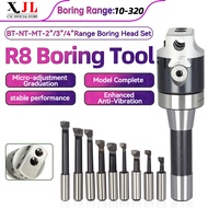 F1 Boring Head Kit Adjustable Rough Boring Tool 2/3/4 Inch Compatible R8 MT BT NT Tool Holder for Mi