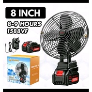 New Arrivals 8 inch Lithium Battery Mini  Electric Fan Portable Fan Cordless 388VF Cooling FanRechar