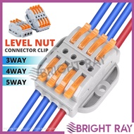 1PC BOTRIC 2 Conduct Lever Nut Connector Fast Cable Clip Connector Wire Connectors 3/4/5 Way Reusabl