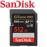 【公司貨】含稅 SanDisk 512GB 512G Extreme PRO SD SDXC U3 V30 記憶卡