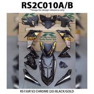 Rapido Coverset cover set (sticker Tanam) RS150 V2 CHROME (20) Color : Lemon ice yellow / black carbon / black gold
