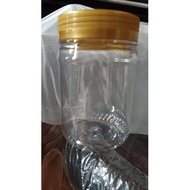 Balang jar code 4021 bekas kuih bekas plastik 1200ml penutup putih dan gold
