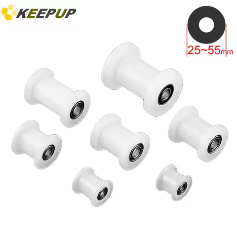 H Shaped Groove slot nylon plastic pulley Double bearing roller Rail wheel Diameter 25 33 35 45 55 m