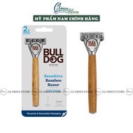 Dao Cạo Râu Dành Cho Da Nhạy Cảm Bulldog Skincare Sensitive Razor (Dao Cạo Râu Tay Cầm Tre - Sứ - Th