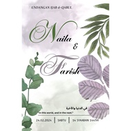 MOTON + PDF Kad Digital E card Pelbagai Majlis; KAHWIN | PERTUNANGAN | HARI LAHIR | AQIQAH | DOA SEL