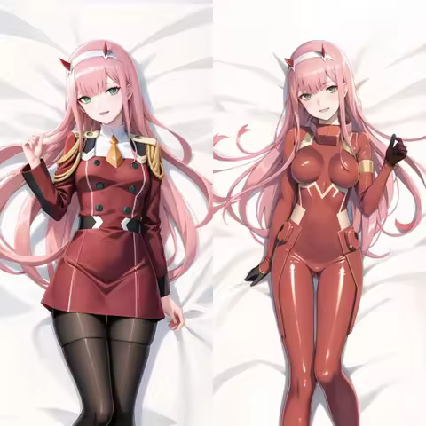 Dakimakura Anime Zero Two Double-sided Print 2WAY Tricot Life-size Body Pillow Cover Pillowcase Cust