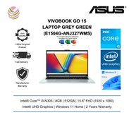 Asus VivoBook Go 15 E1504G-ANJ327WMS 15.6'' FHD Laptop Grey Green ( i3-N305, 8GB, 512GB SSD, Intel, 