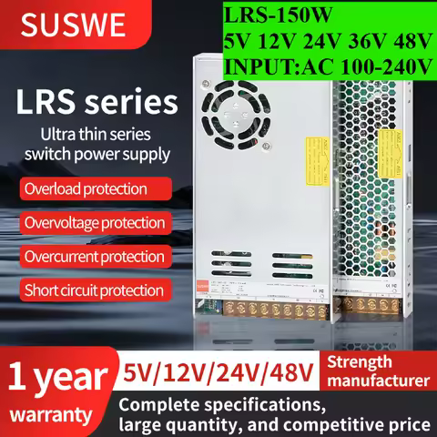 SUSWE LRS-150W serie LRS-150-5 LRS-150-152LRS-150-24 LRS-150-36 LRS-150-48 150W alimentatore Switchi