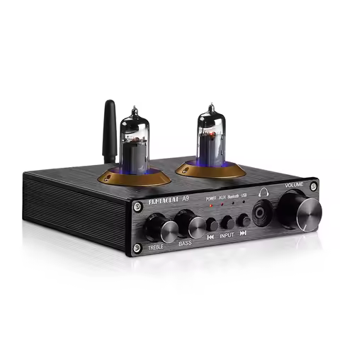 PJ.MIAOLAI 6K4 Vacuum Bile Tube Preamplifier NE5532 OP AMP AUX Bluetooth 5.0 USB RCA HIFI stereo Min