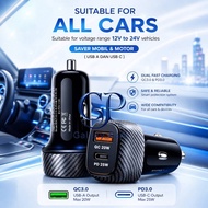 Car and Motorcycle Saver 2 Output USB A and USB C | GLX 2 Usb Car and Motorcycle Charger Cover