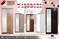 [สินค้าพร้อมจัดส่งใน3วัน] ตู้เสื้อผ้า รุ่น โบย่า"Boya" Size  : W80 *D50 * H180 cm. (ประกอบสำเร็จ)