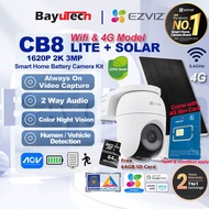 EZVIZ CB8 LITE KIT 4G 2K (3MP) Battery Wi-Fi & 4G Outdoor PTZ Human Vehicle Detection Color Night Vi
