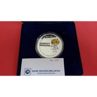 2017 Malaysia Sea Games Single Silver Proof Coin ( Cert No: 479 )