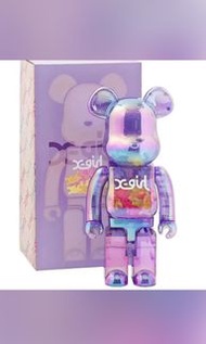 巜 MEDICOM TOY BE@RBRICK X-girl CLEAR PURPLE 幻彩 1000% 》