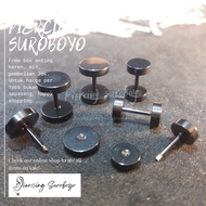 Black barbell piercing wheel kw barbell piercing earring barbell wheel piercing - price per 1 piece.