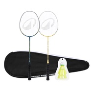 PERFLY ADULT BADMINTON RACKET BR 190 SET PARTNER GREEN BEIGE