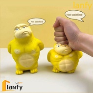 LANFY Squeeze Vent Gorilla, Orangutan Yellow Squeezing Monkey Toys, Creative Soft Rubber Slow Reboun