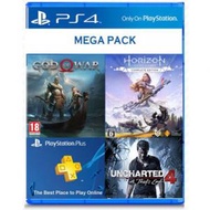 PS4 - PS4 God of War + Horizon Complete + Uncharted 4 (Mega Pack) | 戰神 + 地平線：期待黎明 + 秘境探險4：盗賊末路 (中文/ 英文版)