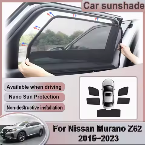 For Nissan Murano Z52 MK3 2015~2023 2020 2018 Car Mesh Sunshade Window Magnetic Visor Sun Shade Priv