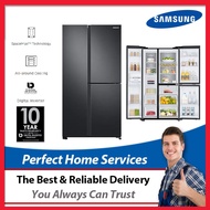 Samsung 670L (RS63R5591B4) 3 Doors Side by Side Fridge with Flexzone Digital Inverter Refrigerator