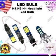 LOSERI PREMIUM Led H1, H3, H4 Bulb Led SMD3030 Yellow White 8-80V Led Fog Headlight Lampu Bumper Led