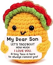 Jettryran Son Gifts from Mom Dad Mini Crochet Taco Son Birthday Gifts for Year Old Bonus Step Son fr