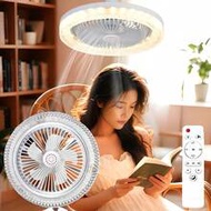 26cm Ceiling Fan With Light, 40W 3-Speed, 3000K-6500K Dimmable LED Bulb, Remote Control, Suitable Fo