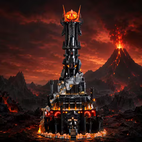 Hprosper LED Light For 10333 Lord of the Rings: Barad Dur Sauron Dark Tower Castle Decorative Lamp (