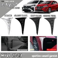 Vemart perodua myvi 2021-2022 front bumper canard garnish sportivo design myvi fl gen3 gm3 new facel