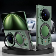 เคสสำหรับ VIVO X Fold5ไม่มีขอบปลอกหัวเข็มขัดโลหะแนวธุรกิจ VIVO พับได้5โทรศัพท์ป้องกันทุกส่วนของเครื่