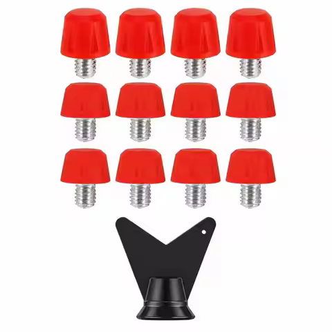 12 Pieces Shoe Stud Kit with Wrench 6mm Football Shoe Studs Soccer Cleat Studs M6 Thread Soccer Clea