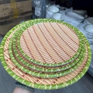 Imitation Bamboo Plate - Round Food Container (20cm,22,5cm,25cm,30cm,35cm)