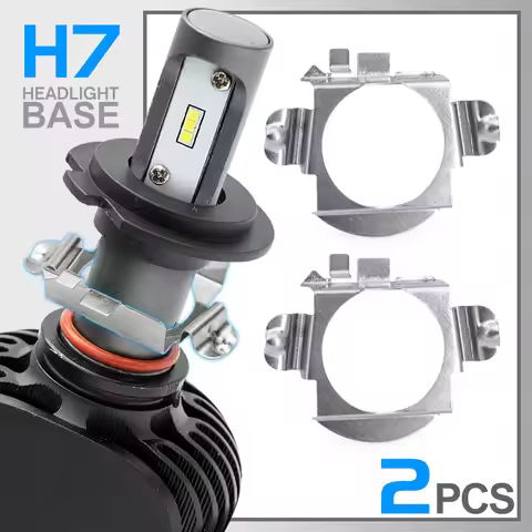 2Pcs H7 LED Headlight Bulb Holder Adapter Socket Retainer for Benz C-Class W204 CLA C117 ML GLE VW P