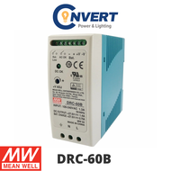 MEAN WELL DRC-60B (60W) 59.34W 27.6V 1.4A | 27.6V 0.75A C/W BATTERY CHARGER (UPS FUNCTION)