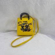 Balenciaga Simpsons Graffiti Shopping Phone Holder Leather Bag