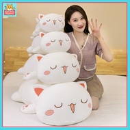 GQBN44V3 40/ 50CM Peach Cat Plush Toys Soft PP Cotton Fill Peach Cat Pillow Home Decor White Grey Sofa Cushion