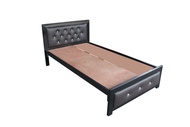 3.5FP3HB เตียงเหล็กหัวเบาะ ขนาด 3.5 ฟุต พื้นไม้    สีดำ (เตียงพร้อมไม้อัด)