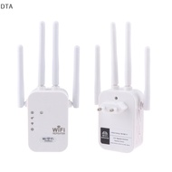 DTA 1Pc 300Mbps 2.4/5Ghz Wireless WiFi Repeater Signal Booster WiFi Amplifier Wi-Fi Long Range Extender With 4 External Antenna DT