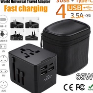 Lw Universal Travel adapter 36A Fast charging Plug adapter Dual Usb Dual Usb International US EU AU UK
