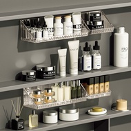 Toilet Mirror Cabinet Storage Box Wall-Mounted Perforation-Free Shelf Household Washstand Storage Rack Cosmetics Cosmetics Make