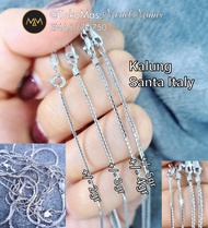 Kalung emas putih santa italy 750 kadar 17 K
