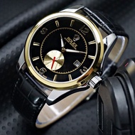 Jam tangan pria AUTOMATIC bigclass tali kulit otomatis tanpa baterai - promo jam tangan automatic skeleton