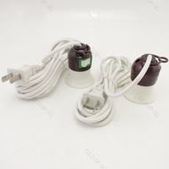 AC E27 Socket wall power cord extension Cable led Lamp Bulb Bases on off Switch Wire Holder  SG12L