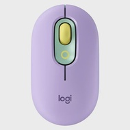 Logitech POP MOUSE เมาส์ไร้สายบลูทูธสีสันสดใสสํานักงานแบบพกพาปุ่มด้านข้างหน้าจอความเร็วตัวแปรที่ใช้ง